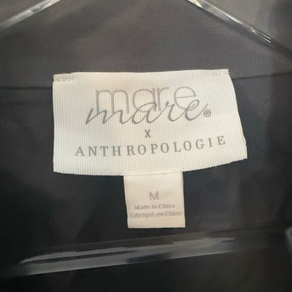 Anthropologie x Mare Mare Puff-Sleeved Belted Utility Jacket Dark Gray size M - Picture 2 of 4